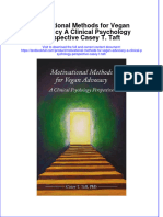 Download pdf Motivational Methods For Vegan Advocacy A Clinical Psychology Perspective Casey T Taft ebook full chapter 