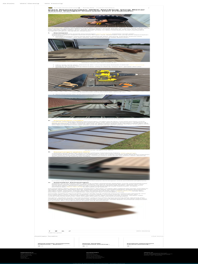 Cara Pemasangan WPC Decking Yang Mudah Dan Efektif | PDF