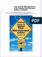 Textbook Making Sense of Risk Management A Workbook For Primary Care Second Edition Lambden Ebook All Chapter PDF