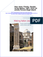 Download textbook Making Italian Jews Family Gender Religion And The Nation 1861 1918 1St Edition Carlotta Ferrara Degli Uberti ebook all chapter pdf 