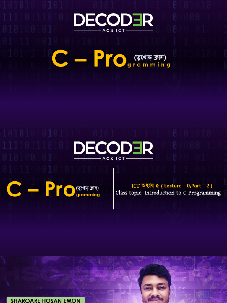 C Programming Lecture Slide | PDF