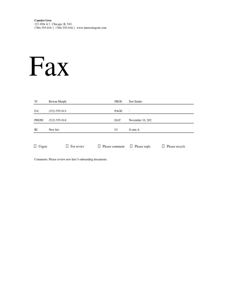 Fax Cover Sheet | PDF