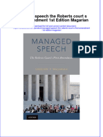 Download textbook Managed Speech The Roberts Court S First Amendment 1St Edition Magarian ebook all chapter pdf 