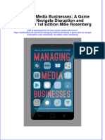 Download textbook Managing Media Businesses A Game Plan To Navigate Disruption And Uncertainty 1St Edition Mike Rosenberg ebook all chapter pdf 