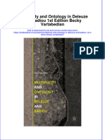 Download textbook Multiplicity And Ontology In Deleuze And Badiou 1St Edition Becky Vartabedian ebook all chapter pdf 