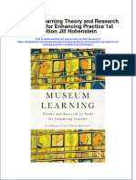 Download textbook Museum Learning Theory And Research As Tools For Enhancing Practice 1St Edition Jill Hohenstein ebook all chapter pdf 