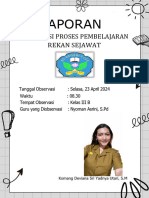 Laporan Observasi Pembelajaran Rekan Sejawat 1