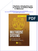 PDF Multiagent Systems Introduction and Coordination Control 1St Edition Magdi S Mahmoud Ebook Full Chapter