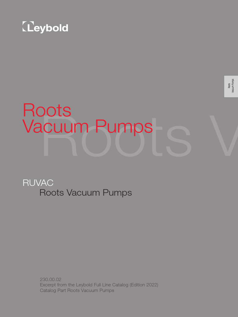 Leybold_Roots vacuum pump PDF Pump Vacuum
