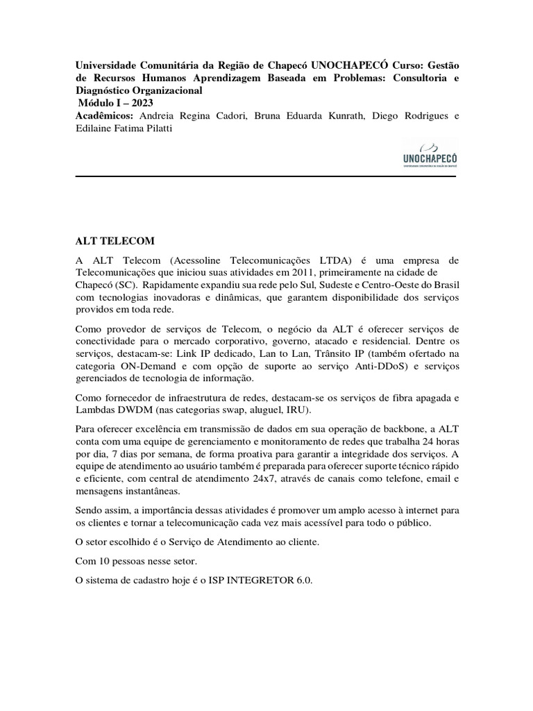 Serviços de Telecom da ALT Telecom | PDF | Rede de computadores ...