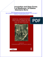 Download textbook Musical Improvisation And Open Forms In The Age Of Beethoven 1St Edition Gianmario Borio ebook all chapter pdf 