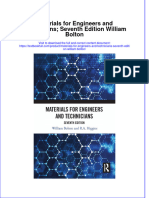 Download full chapter Materials For Engineers And Technicians Seventh Edition William Bolton pdf docx