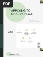 Applying To Grad School - Zainab Saka