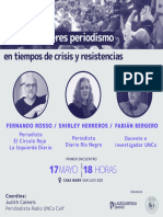 Programa Taller Periodismo en Épocas de Crisis y Resistencia