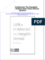 PDF Light in Architecture The Intangible Material 1St Edition Elisa Valero Ramos Author Ebook Full Chapter