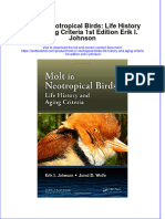 Download textbook Molt In Neotropical Birds Life History And Aging Criteria 1St Edition Erik I Johnson ebook all chapter pdf 