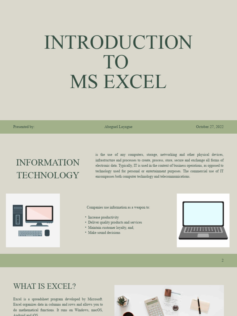 Introduction to Microsoft Excel Basics | PDF | Microsoft Excel | Mean