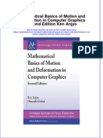 Textbook Mathematical Basics of Motion and Deformation in Computer Graphics Second Edition Ken Anjyo Ebook All Chapter PDF