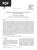 Policy learning and innovation theory an interactive and co-evolving process