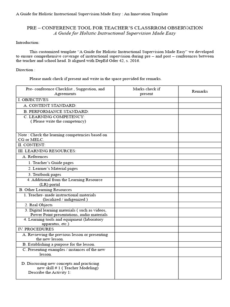 Pre - Conference Tool Satur | PDF | Learning | Teachers