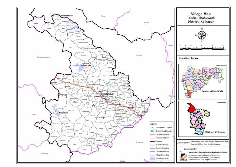 Shahuwadi Map | PDF | Remote Sensing