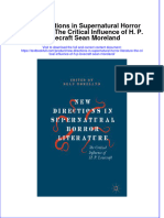 Textbook New Directions in Supernatural Horror Literature The Critical Influence of H P Lovecraft Sean Moreland Ebook All Chapter PDF