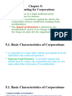 Accounting For Corporations Chapter Five