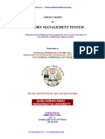 A PROJECT REPORT On INVENTORY MANAGEMENT