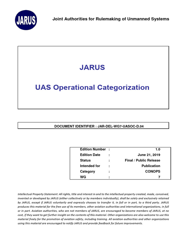 Jar Doc 09 Uas Operational Categorization | Download Free PDF ...