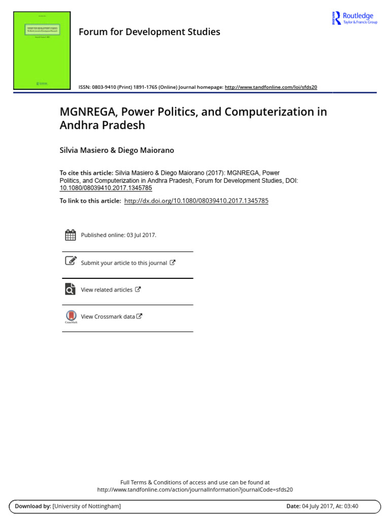 MGNREGA and Computerization in AP | PDF | Poverty Reduction | Biometrics