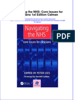 Download textbook Navigating The Nhs Core Issues For Clinicians 1St Edition Calman ebook all chapter pdf 