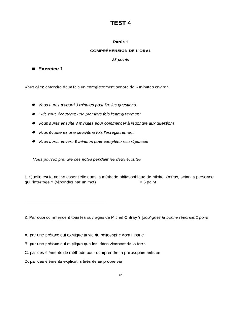 Dalf c1 Test Complet 4 | PDF