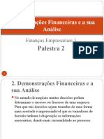 Aula 2 - Demonstraçoes Financeiras e A Sua Análise