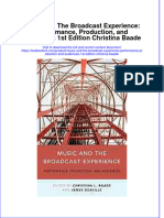 Download textbook Music And The Broadcast Experience Performance Production And Audiences 1St Edition Christina Baade ebook all chapter pdf 