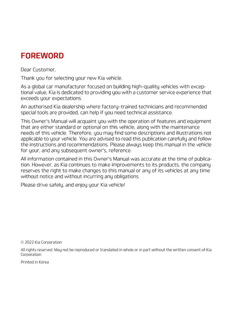 2022 KIA SELTOS OWNERS MANUAL PDF FREE DOWNLOAD intelligence overview
