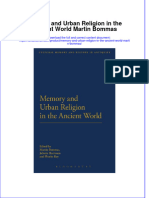 Textbook Memory and Urban Religion in The Ancient World Martin Bommas Ebook All Chapter PDF