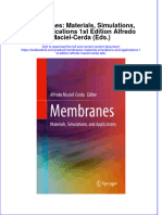 Download textbook Membranes Materials Simulations And Applications 1St Edition Alfredo Maciel Cerda Eds ebook all chapter pdf 