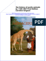 Textbook Menagerie The History of Exotic Animals in England 1100 1837 First Edition Caroline Grigson Ebook All Chapter PDF
