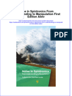 Textbook Noise in Spintronics From Understanding To Manipulation First Edition Aliev Ebook All Chapter PDF