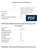 DRNB Plastic and Reconstructive Surgery Direct 6 Years Course Part 2 Paper3