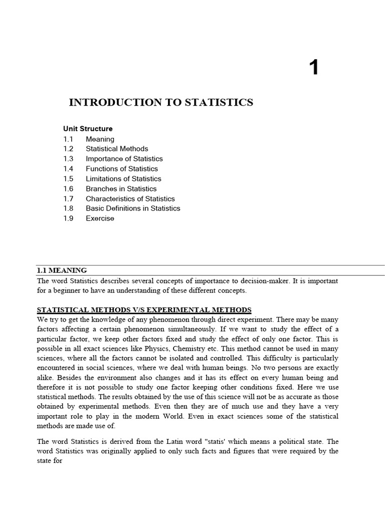 Introduction to Statistics Overview | PDF | Statistics | Pie Chart