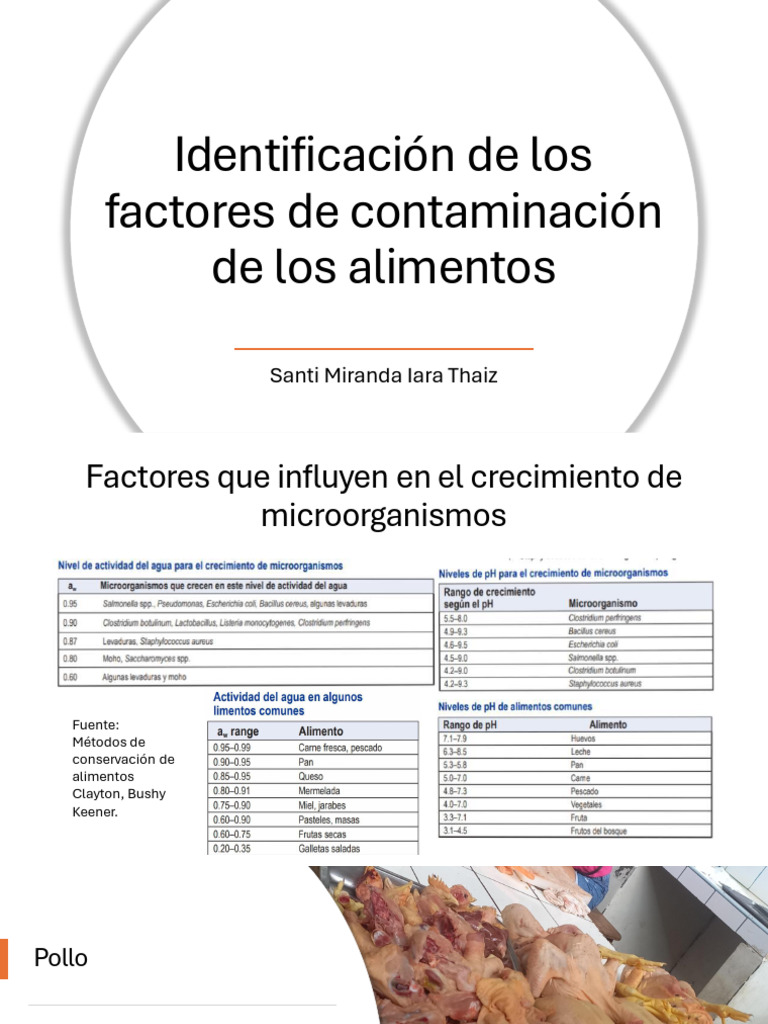 Riesgos de Contaminación Alimentaria | PDF | Carne | Heces