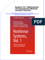 Download textbook Nonlinear Systems Vol 1 Mathematical Theory And Computational Methods Victoriano Carmona ebook all chapter pdf 