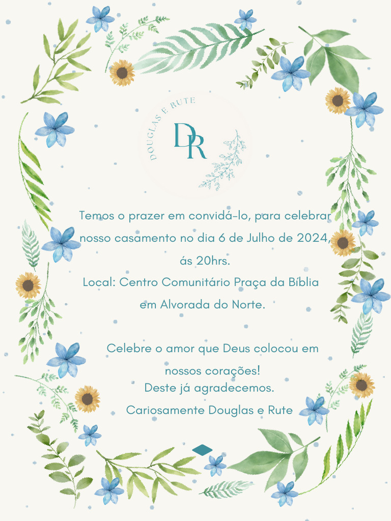 Convite De Casamento Pdf