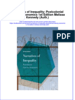 Download textbook Narratives Of Inequality Postcolonial Literary Economics 1St Edition Melissa Kennedy Auth ebook all chapter pdf 