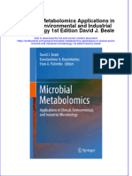 Download textbook Microbial Metabolomics Applications In Clinical Environmental And Industrial Microbiology 1St Edition David J Beale ebook all chapter pdf 