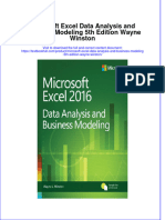 Textbook Microsoft Excel Data Analysis and Business Modeling 5Th Edition Wayne Winston Ebook All Chapter PDF