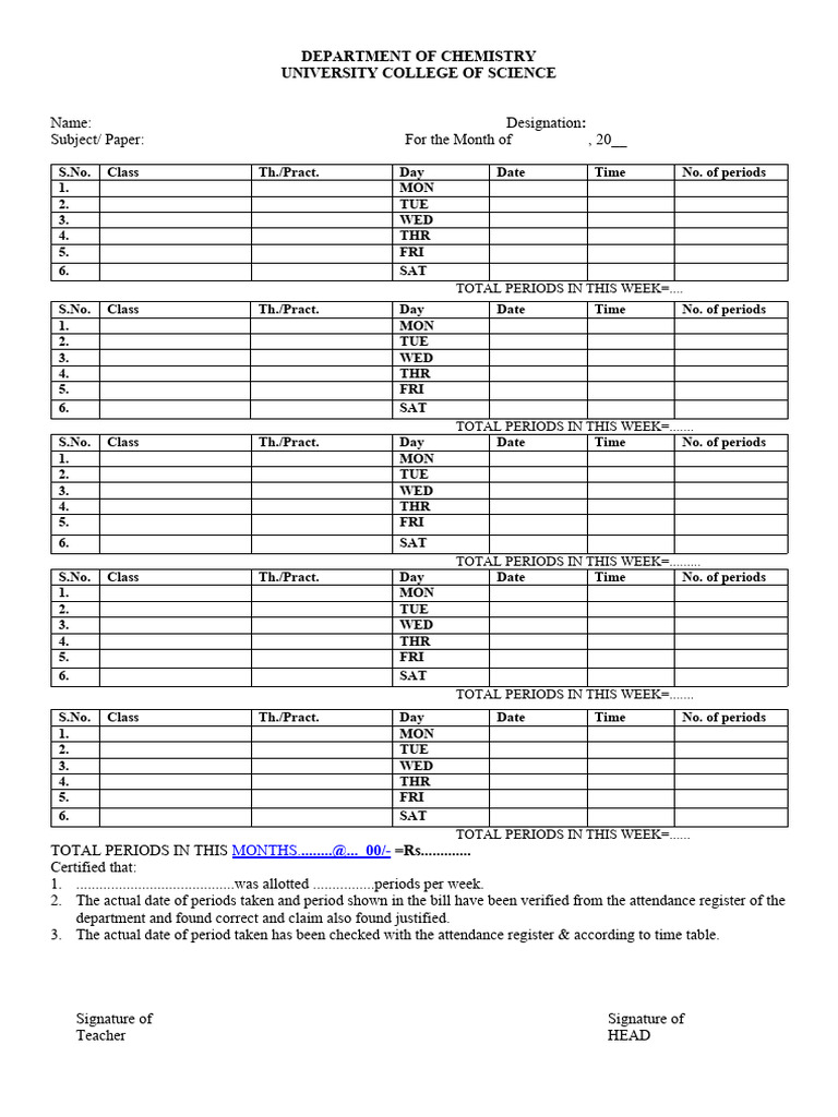 Guest Teacher Payment and Attendance Form | PDF