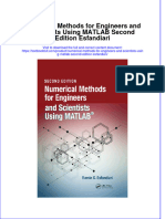 Textbook Numerical Methods For Engineers and Scientists Using Matlab Second Edition Esfandiari Ebook All Chapter PDF
