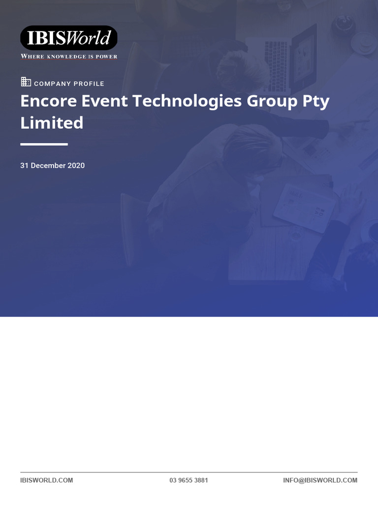 Encore Event Technologies Group Pty Limited Pdf Dividend Revenue
